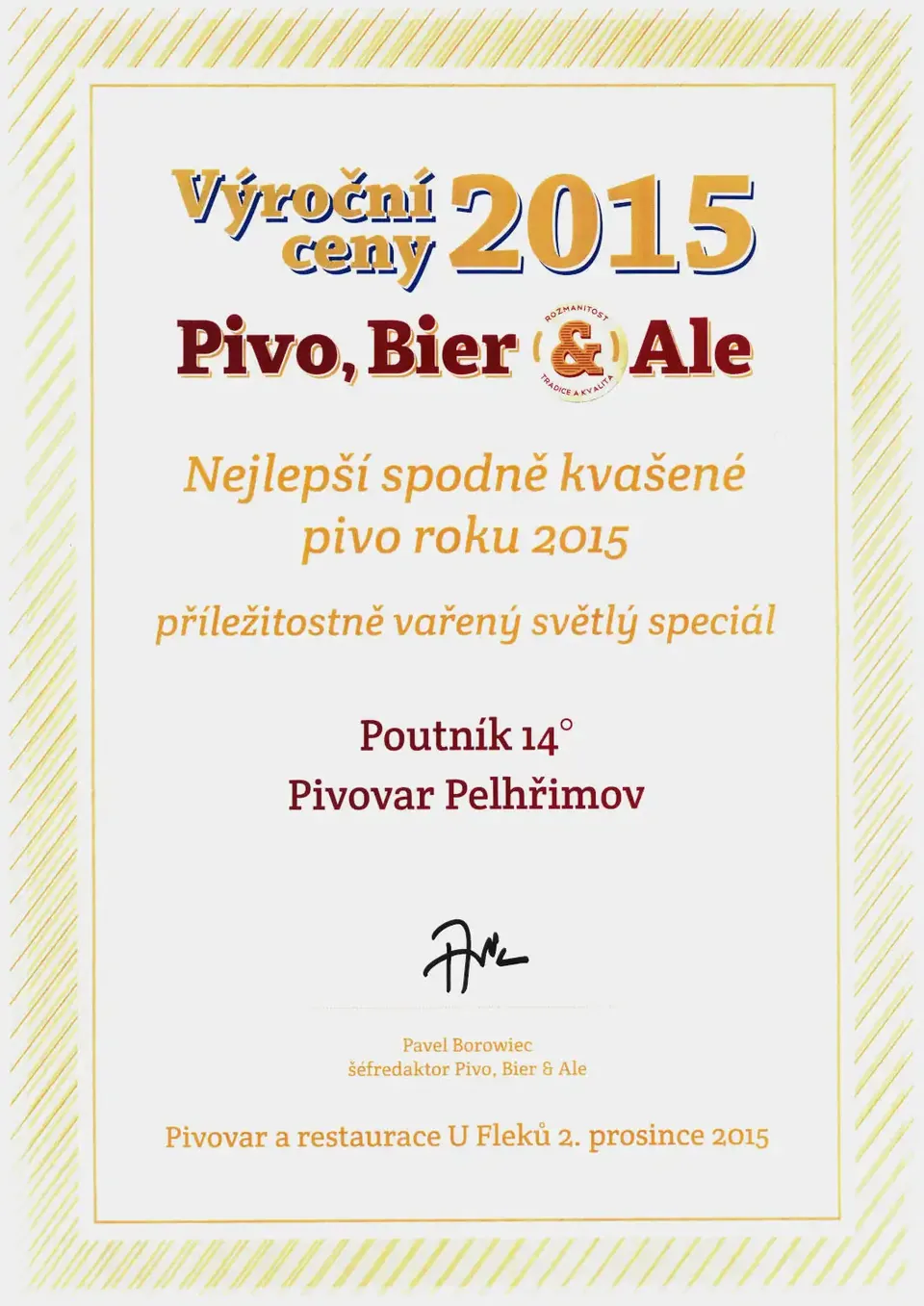 Nejlepší spodně kvašené pivo 2015