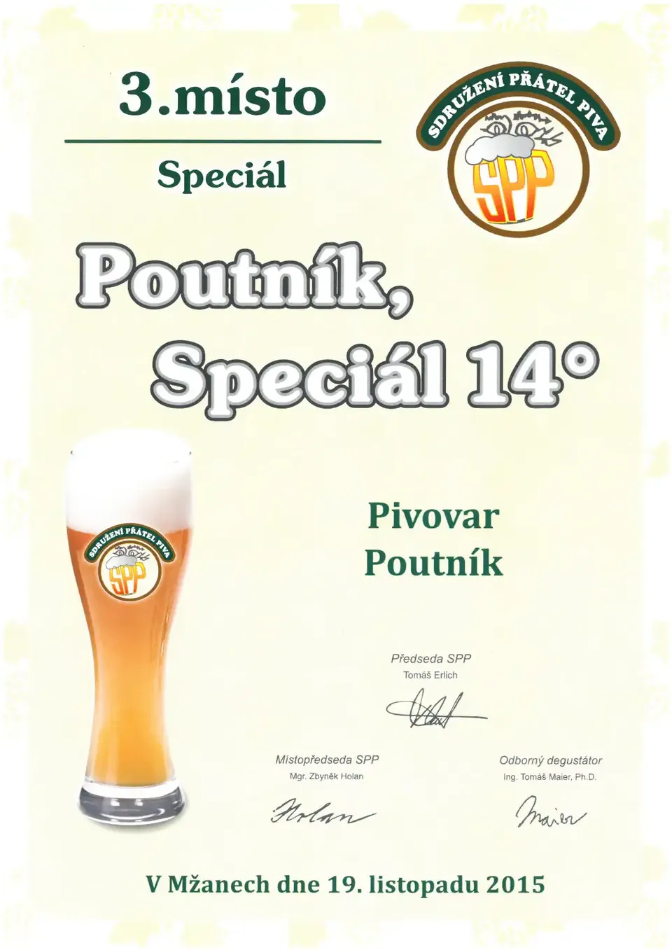 Sdružení přátel pivo 2015