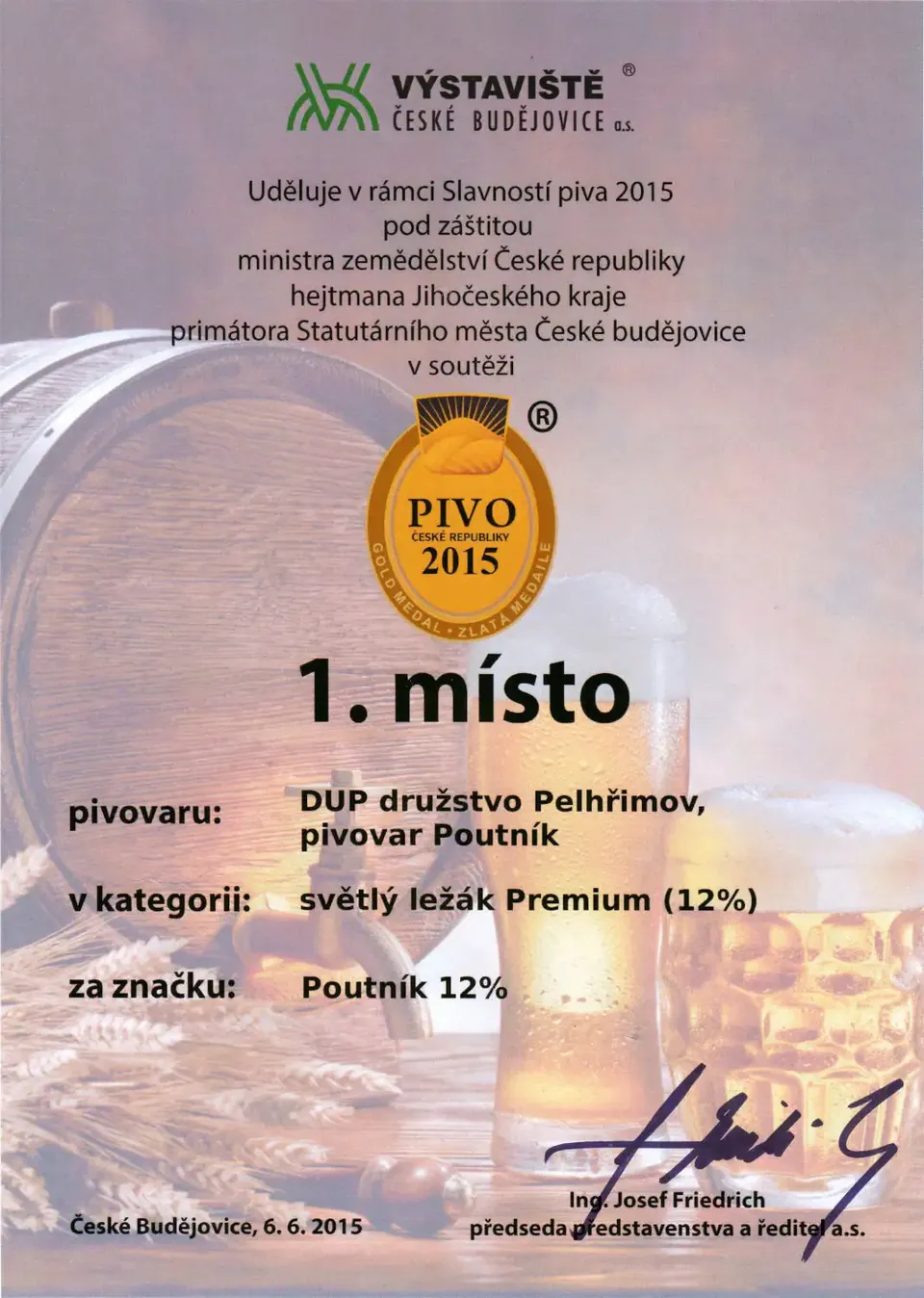 Světlý ležák 2015